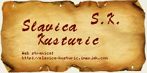 Slavica Kusturić vizit kartica
